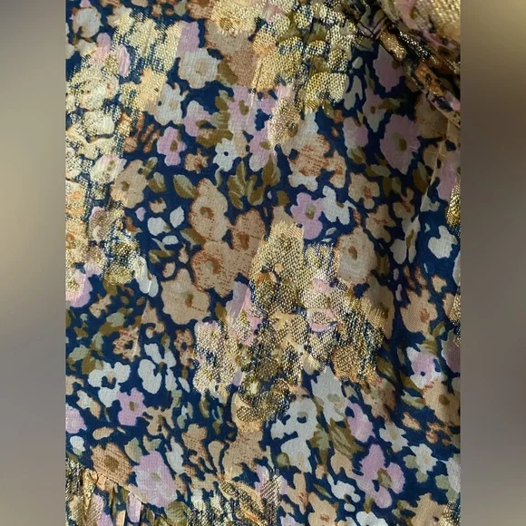 ASOS DESIGN Petite mini smock dress ditsy printed jacquard chiffon - Picture 4 of 5